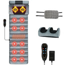 Full Body Electric Massage Mat Heating Vibration Massage Pad Cushion Back Massage Mattress Chair Pad with Neck Foot Massage Head Pillow and Cloth Lumb