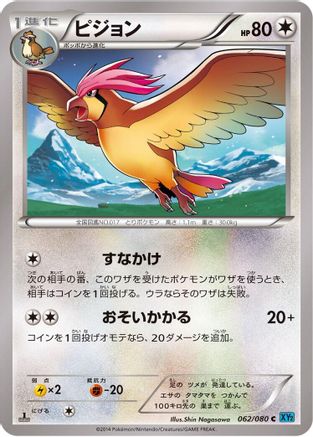 Pidgeotto (062/080) - XY2 Wild Blaze 1st Edition