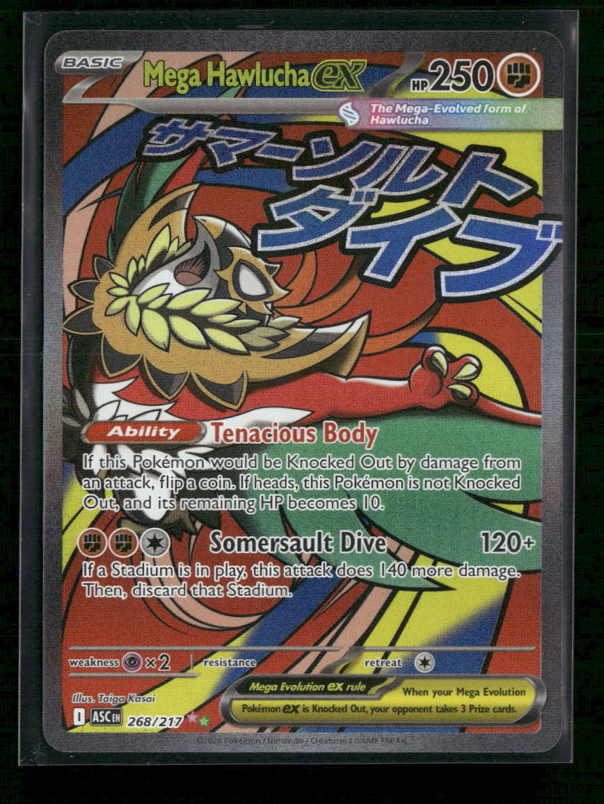 ME: Ascended Heroes Mega Hawlucha ex #268/217 – Ralphie's Funhouse