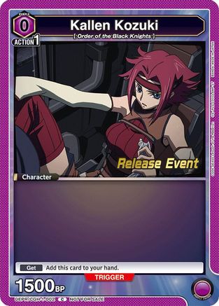 Kallen Kozuki (002) (UEPR/CGH-1-002) - UE04BT CODE GEASS Lelouch of the Rebellion Release Event Cards