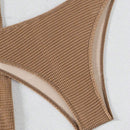 Three piece metal jewelry bikini