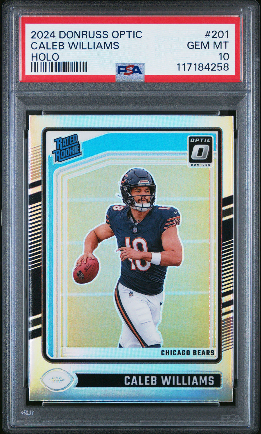 2024 Panini Donruss Optic Holo Caleb Williams 10 PSA #201
