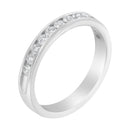 14K White Gold 1/2 cttw Diamond Band Ring (I-J Color, I2-I3 Clarity) - Size 7