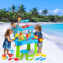 Kid Sand Water Table Toddler Water Activity Table Rain Showers Play Table Toy for 3-6 Years Old Sensory Exercise Friendship Building
