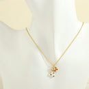 Christmas Necklace, Santa, Snowman, Rhinestones