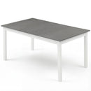 60 Inch Rectangular Dinner Table with Solid Rubber Wood Legs