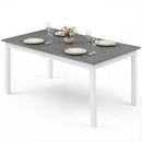 60 Inch Rectangular Dinner Table with Solid Rubber Wood Legs