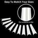 500Pcs False Nail Tips C Curve Half Cover French Nails Extra Long Fake Finger Nails For Nail Art Salons Home DIY 10 Sizes