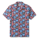 1940s Vintage Hawaiian Shirt For Men Midnight Garden Shirt Camp Collar 100% Cotton