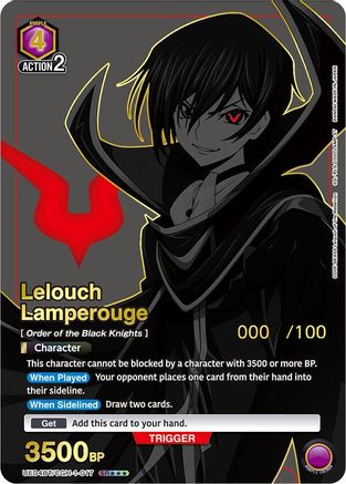 Lelouch Lamperouge (017) (SR***) (Serial Numbered) (UE04BT/CGH-1-017) - UE04BT CODE GEASS Lelouch of the Rebellion Foil
