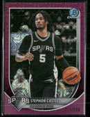 2025-26 Bowman Chrome Fuchsia Mojo Refractors Stephon Castle #/299 #BCV-145