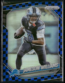 2025 Panini Prizm Black and Blue Checker Jameson Williams #276