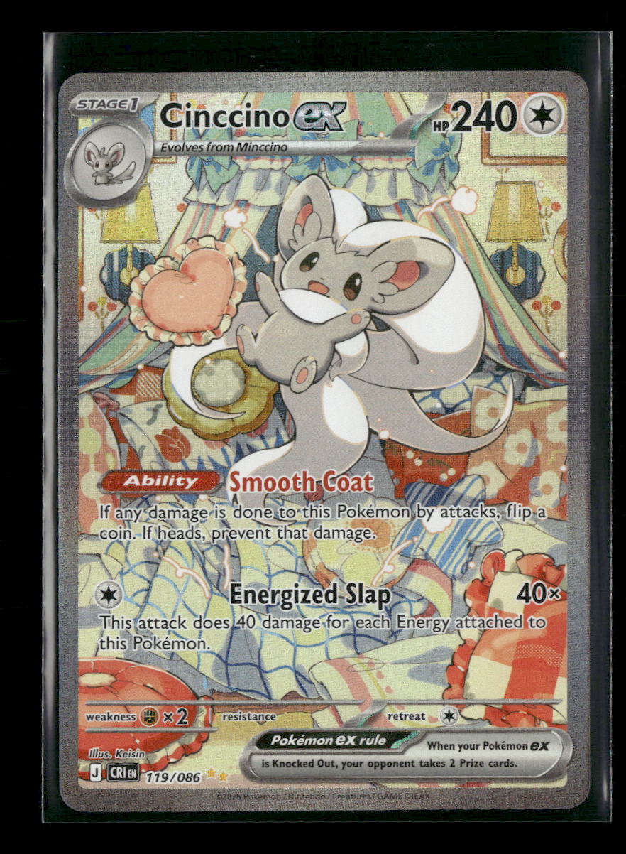cinccino pokemon card value ME04: Chaos Rising ex #119/086 – Ralphie's Funhouse Condition: Light Play Colorless Ability Make Do Morph - Little Imitator Choose One:DB FIN Summon Bahamut