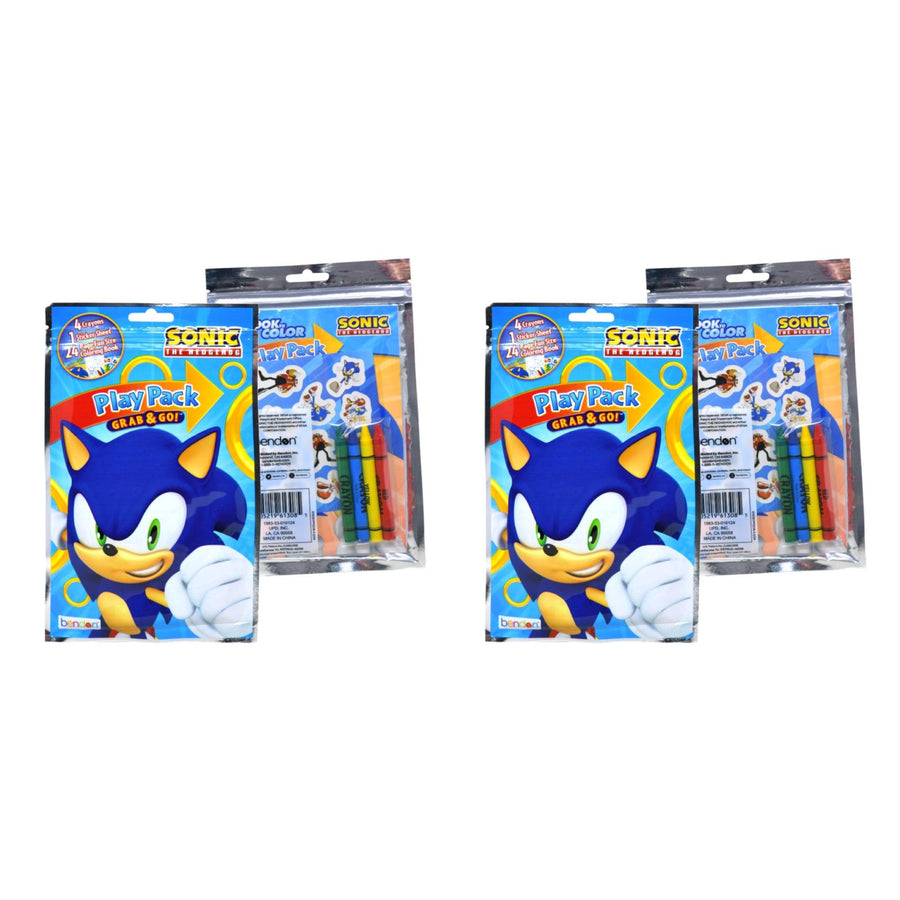 Set of 2 Sonic the Hedgehog Grab n Go Play Pack