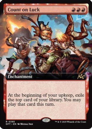 Count on Luck (DFT-385) - Aetherdrift: (enchantment, Extended Art)
