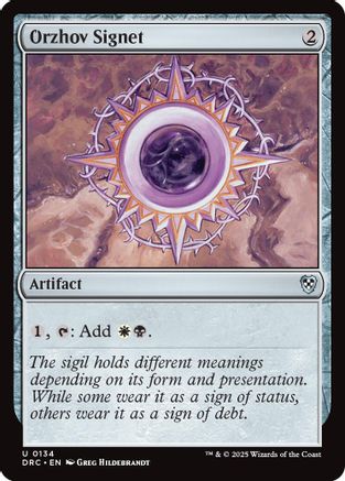 Orzhov Signet (DRC-134) - Commander: Aetherdrift
