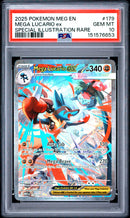 2025 Pokemon Mega- Evo Special Illustration R Mega Lucario Ex 10 PSA #179