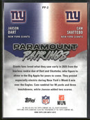 2025 Topps Signature Class Paramount Pairings Cam Skattebo / Jaxson Dart #PP-2