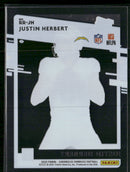 2020 Panini Chronicles Clearly Donruss Rated Rookies Justin Herbert #RR-JH