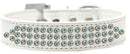 Dog, Puppy & Pet Fashion  Collar, "Three Row Aurora Borealis Crystal Rimsets"