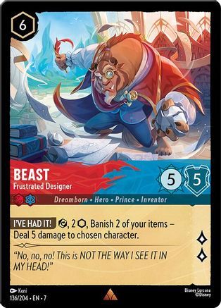 Beast - Frustrated Designer (136/204) - Archazias Island Cold Foil