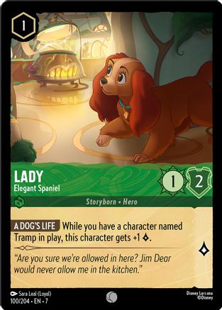 Lady - Elegant Spaniel (100/204) - Archazias Island Cold Foil