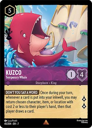 Kuzco - Temporary Whale (45/204) - Archazias Island Cold Foil