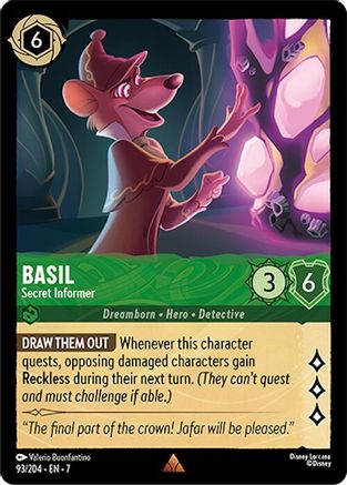 Basil - Secret Informer (93/204) - Archazias Island Cold Foil