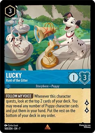 Lucky - Runt of the Litter (160/204) - Archazias Island Cold Foil