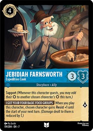 Jebidiah Farnsworth - Expedition Cook (174/204) - Archazias Island Cold Foil