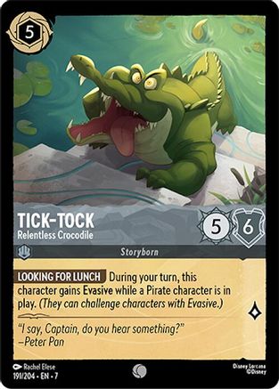 Tick-Tock - Relentless Crocodile (191/204) - Archazias Island Cold Foil