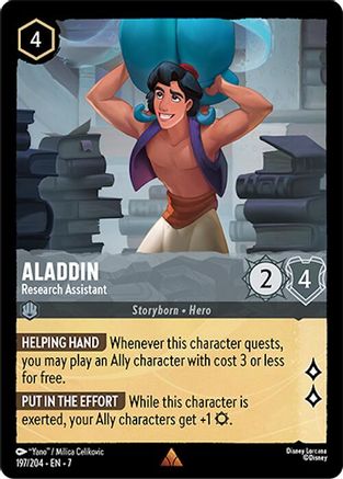 Aladdin - Research Assistant (197/204) - Archazias Island Cold Foil