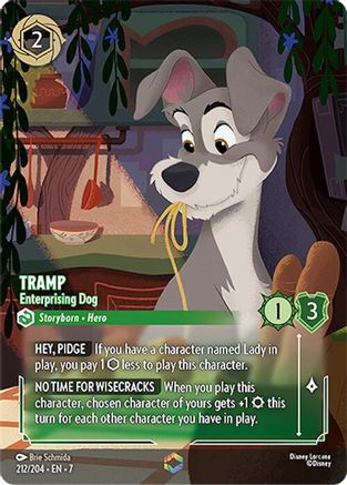 Tramp - Enterprising Dog (Enchanted) (212/204) - Archazias Island Holofoil