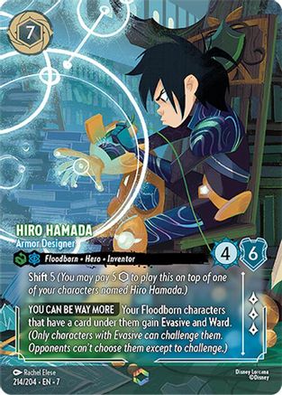 Hiro Hamada - Armor Designer (Enchanted) (214/204) - Archazias Island Holofoil