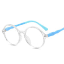 New Kids' Round Frame Anti-blue Flat Mirror Tr90 Colorful Kids' Glasses for Students