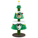 61.5" Christmas Tree Cat Tower with 2 Condos & Scratching Posts