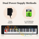 61-Key Foldable Piano Keyboard Full-size Electronic Keyboard with MIDI and Split Function