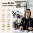 61-Key Foldable Piano Keyboard Full-size Electronic Keyboard with MIDI and Split Function