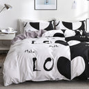 Printed Four-piece Eyelashes Bedding Set