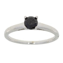 .50ct Black Diamond Eng Only Sterling Silver