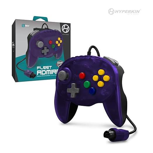 Fleet Admiral Premium Wired Controller For Nintendo 64 (Violet)