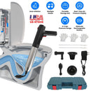 Electric Toilet Plunger High Pressure Air Plunger Air Drain Blaster Drain Clog Remover with Real Time Pressure Display for Toilets Bathroom Floor Drai