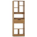 61inch Tall Freestanding Bookcase with Drawer 8-Cube Storage Organizer
