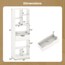 61inch Tall Freestanding Bookcase with Drawer 8-Cube Storage Organizer