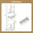 61inch Tall Freestanding Bookcase with Drawer 8-Cube Storage Organizer