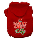 Christmas Pet Dog & Cat Hoodie Screen Printed, "Santa's Cutest Elf"