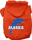 Pet Dog & Cat Screen Printed Hoodie for Medium to Large Pets (Sizes 2XL-6XL), "Alaska Blue Dolphins"