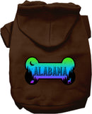 Pet Dog & Cat Screen Printed Hoodie for Small to Medium Pets (Sizes XS-XL), "Alabama Mountain Shades"