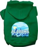 Pet Dog & Cat Screen Printed Hoodie for Small to Medium Pets (Sizes XS-XL), "Alabama Trailblazer"