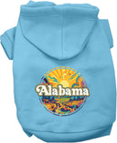 Pet Dog & Cat Screen Printed Hoodie for Small to Medium Pets (Sizes XS-XL), "Alabama Trippy Peaks"